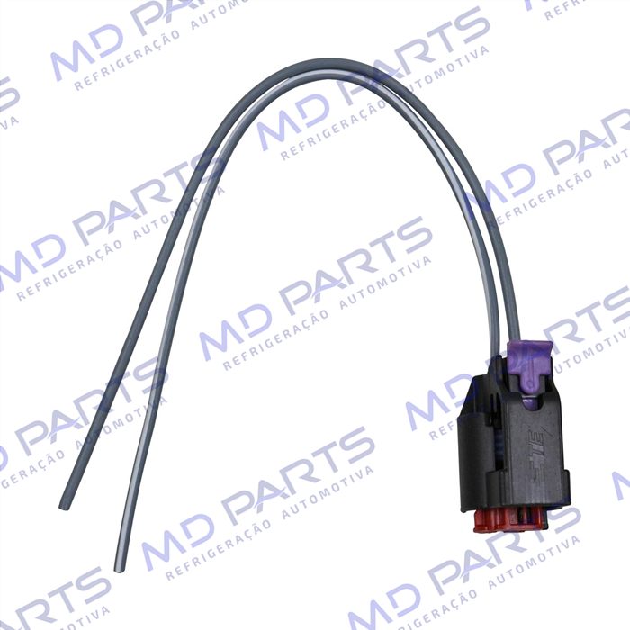 Chicote Conector 2 Vias Válvula Torre Eletrônica Compressor Mahle Fiat/ Jeep Renegade/ Compass/ Toro