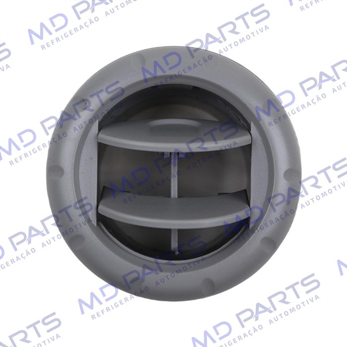 Difusor do Ar Condicionado Universal com Bocal Redondo Cor Cinza - 85x70x62mm