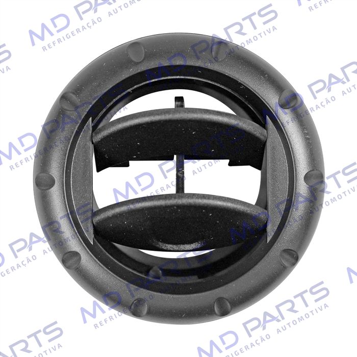 Difusor do Ar Condicionado Universal com Bocal Redondo Cor Preto - 85x70x62mm
