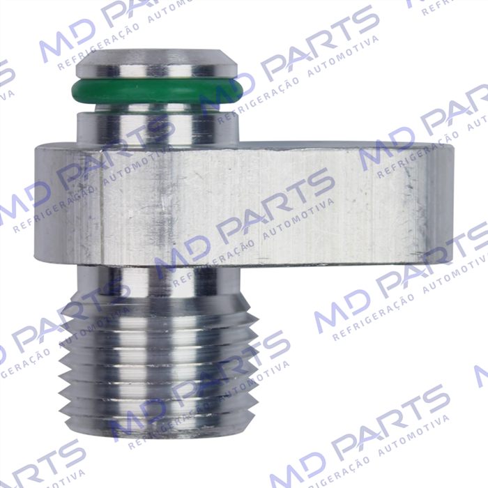 Conector Adaptador para Condensador Radial 8 e Niple 8 para Parafuso M8 - Alumínio