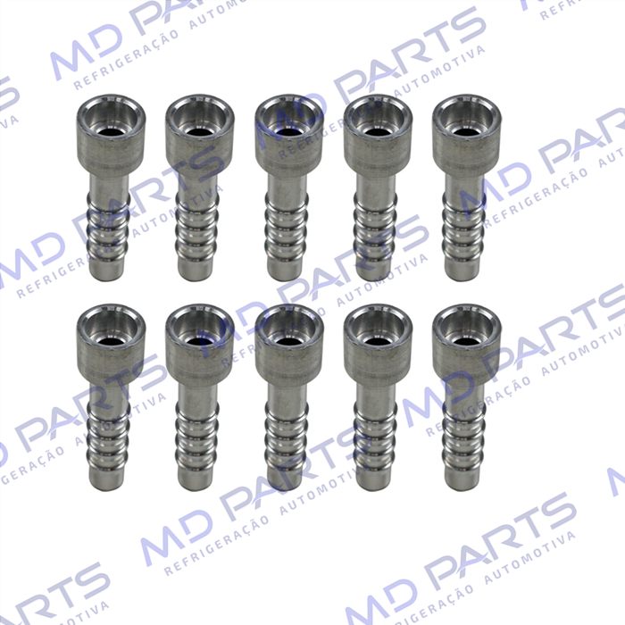 Conexão Salva Vida 06mm Aluminio Encaixe Interno Pacote Com 10 Pçs