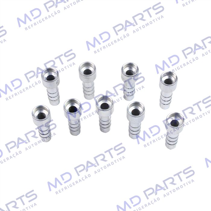 Conexão Salva Vida 08mm Aluminio Encaixe Interno Pacote Com 10 Pçs