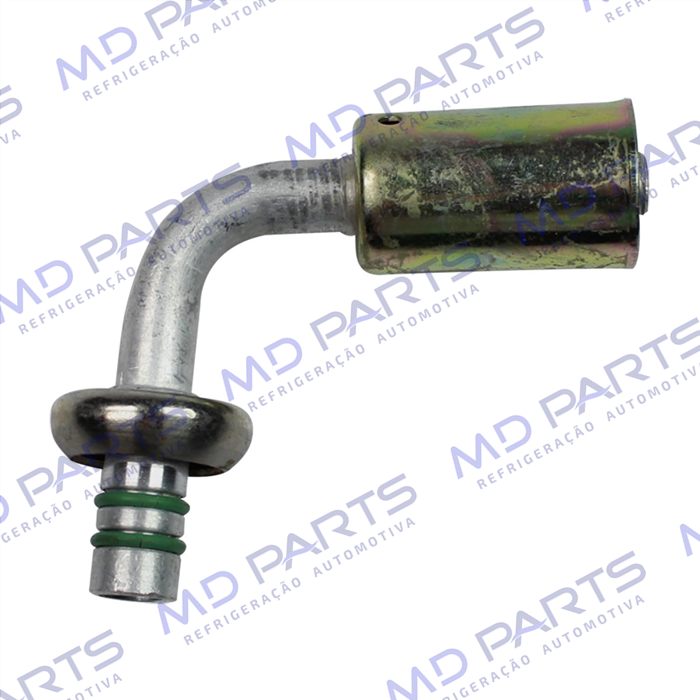 Conexão Spring Lock 90º Macho 06mm Aluminio c/ Clip