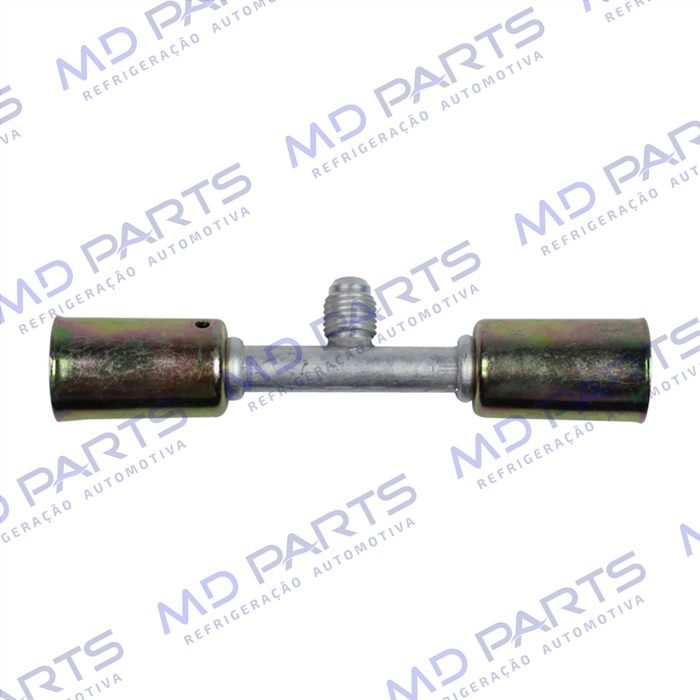 Emenda 06mm Aluminio c/ Válvula de Serviço R12 c/ clip