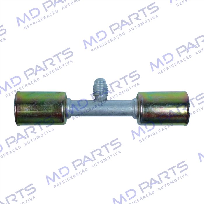 Emenda 08mm Aluminio c/ Válvula de Serviço R12 c/ Clip