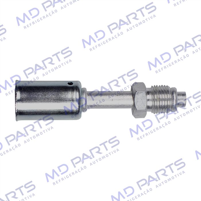 Conexão O'ring Reta Macho 06mm Aluminio Giratoria c/Clip