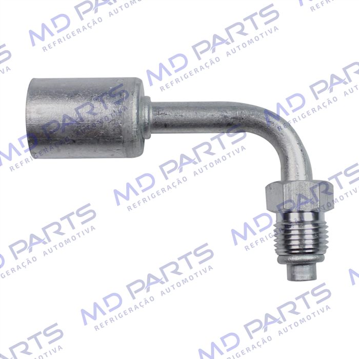 Conexão O'ring 90º Macho 06mm Aluminio Giratória c/ clip