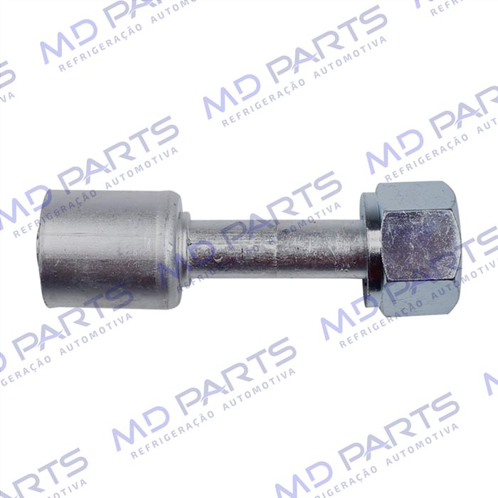 Conexão O'ring Reta Fêmea 12mm Alumínio c/Clip R134a