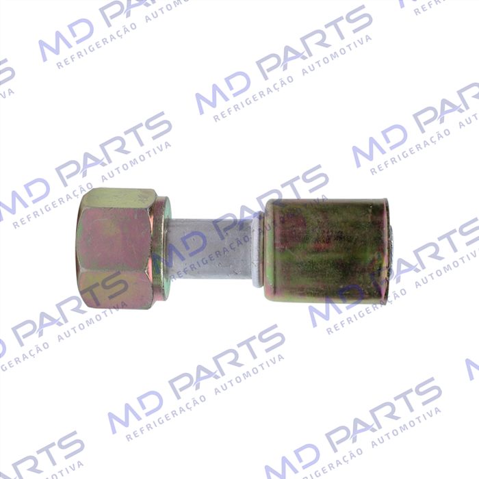 Conexão O'ring Reta Fêmea 12mm Aluminio c/Clip R12