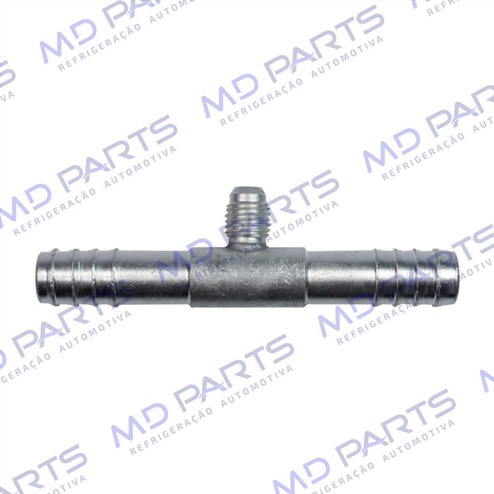 Emenda 10mm Aluminio c/ Válvula de Serviço R12 s/ Clip