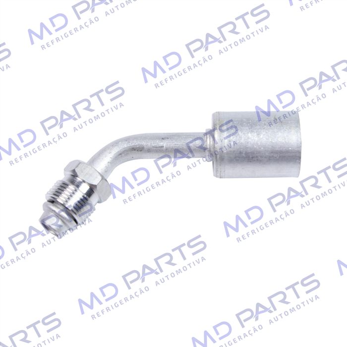 Conexão O'ring 45º Macho 08mm Aluminio Giratória c/ Clip