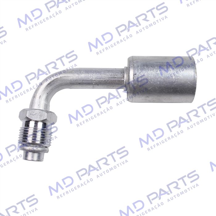 Conexão O'ring 90º Macho 08mm Aluminio Giratoria c/Clip