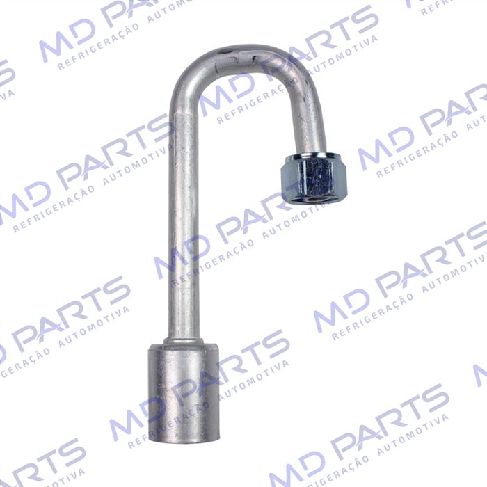 Conexão O'ring 180º Fêmea 08mm Aluminio c/Clip Universal
