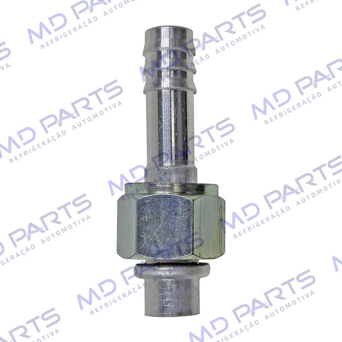 Conexão O'ring Reta Fêmea 10mm Aluminio s/ Clip