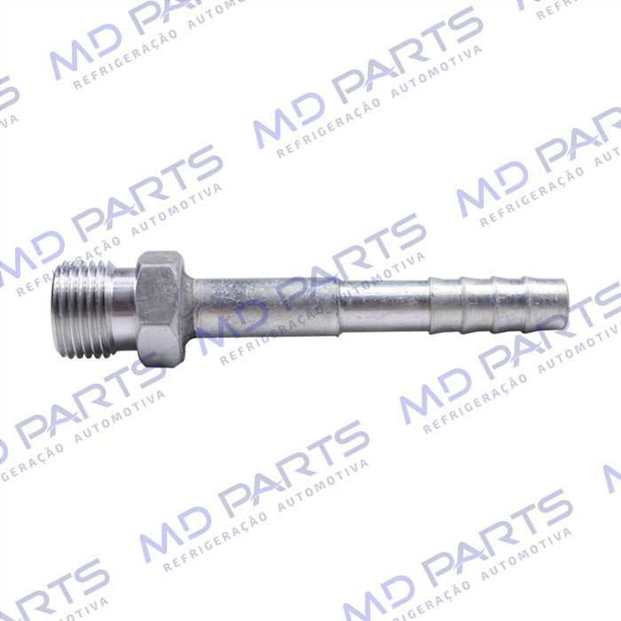 Conexão O´ring Reta Macho 06mm Aluminio Fixo s/ Clip