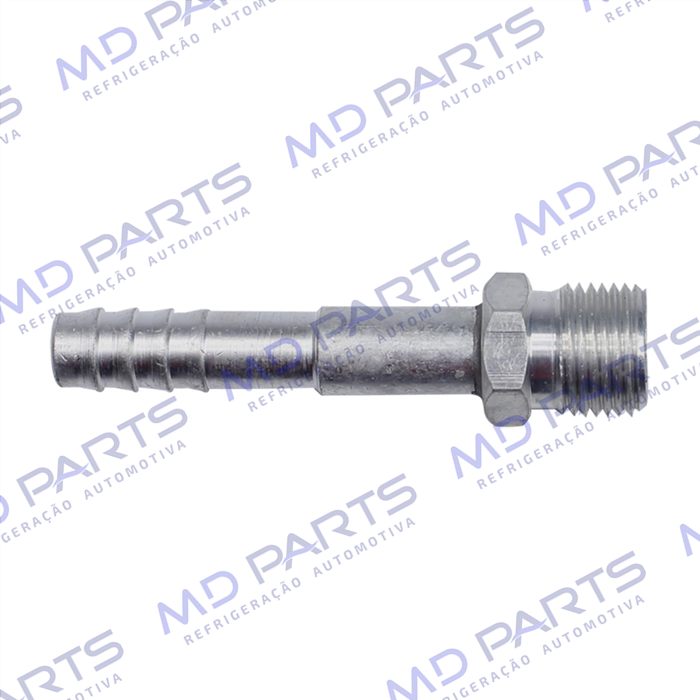 Conexão O´ring Reta Macho 08mm Aluminio Fixo s/ Clip