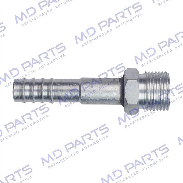 Conexão O'ring Reta Macho 10mm Aluminio Fixo s/ Clip