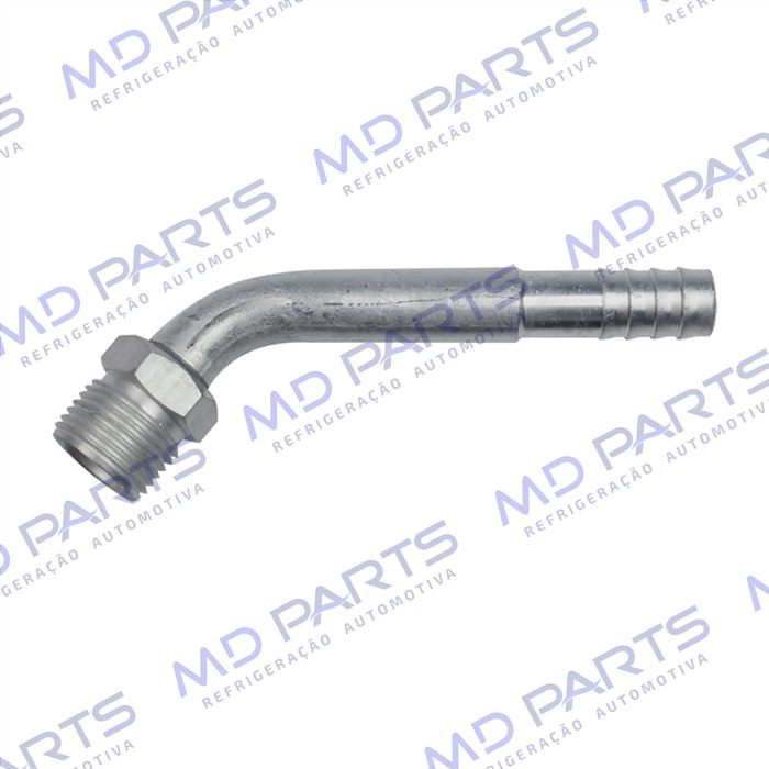 Conexão O´ring 45º Macho 10mm Aluminio Fixo s/ Clip