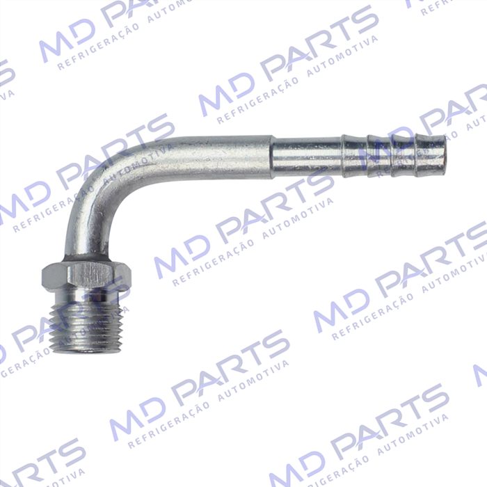Conexão O´ring 90º Macho 06mm Aluminio Fixo s/ Clip