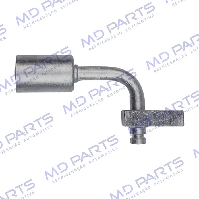 Conexão Block Fitting 90º 06mm Alumínio S/ Engate Saida Filtro Secador Gol / Palio
