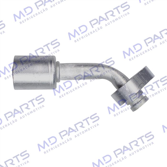 Conexão Block Fitting Radial 45º 10mm Alumínio S/Engate Do Compressor