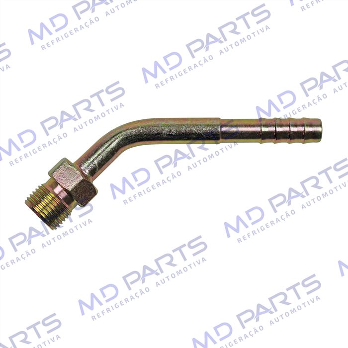 Conexão O´ring 45º Macho 06mm Aço Fixo s/ Clip