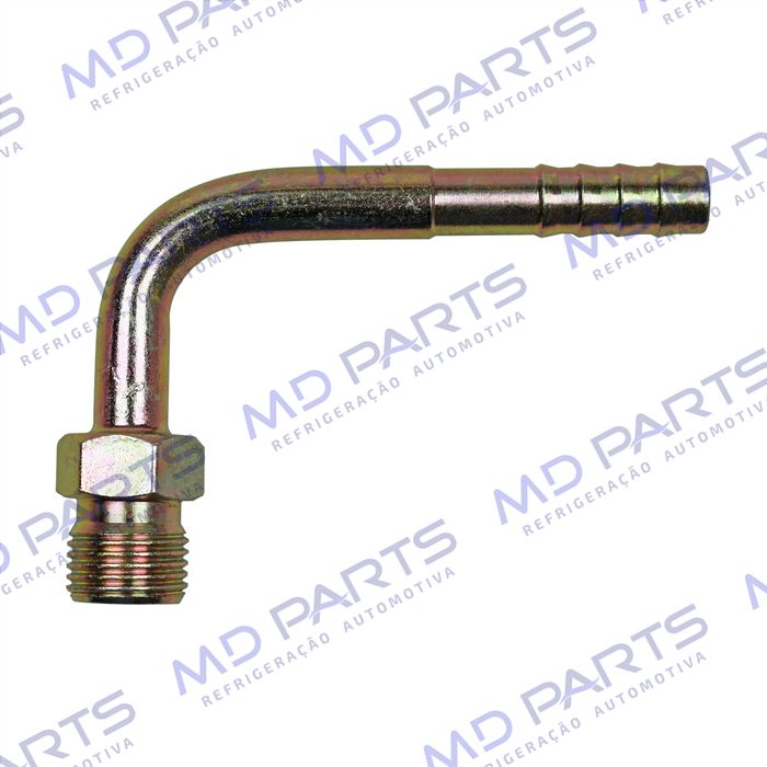 Conexão O´ring 90º Macho 06mm Aço Fixo s/ Clip