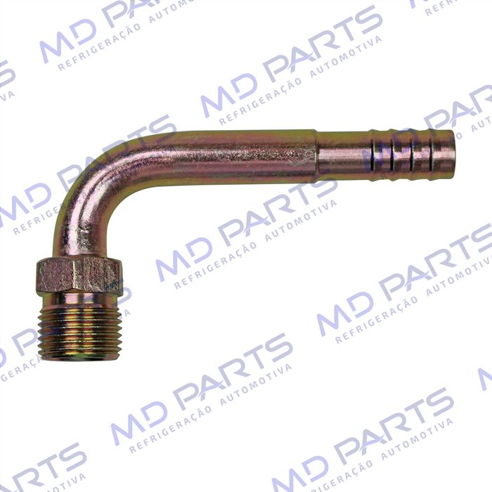 Conexão O´ring 90º Macho 10mm Aço Fixo s/ Clip