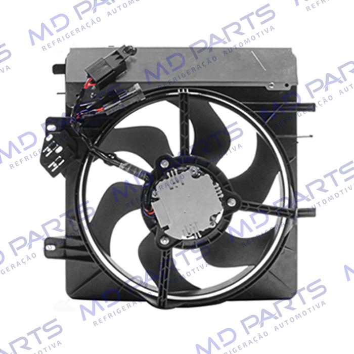 Eletroventilador do Radiador / Condensador Com Defletor Citroen C3 1.4/1.6 2003 Até 2007 Eletrônico Todos - 12 Volts OEM: 1253H3