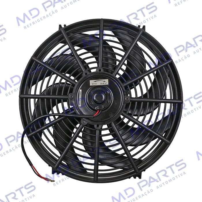 Eletroventilador Universal Soprante 14 Polegadas Pás em S - 24 Volts