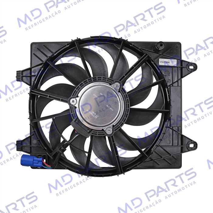 Eletroventilador do Radiador c/ Defletor Fiat Uno 1.0 Câmbio Manual 2017> - 12 Volts OEM: 565655346