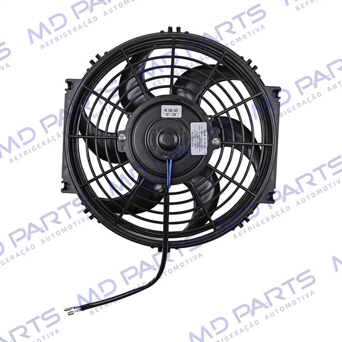 Eletroventilador Universal Soprante 10 Polegadas Pás em S - 12 Volts - Embalagem c/ 10 Pçs