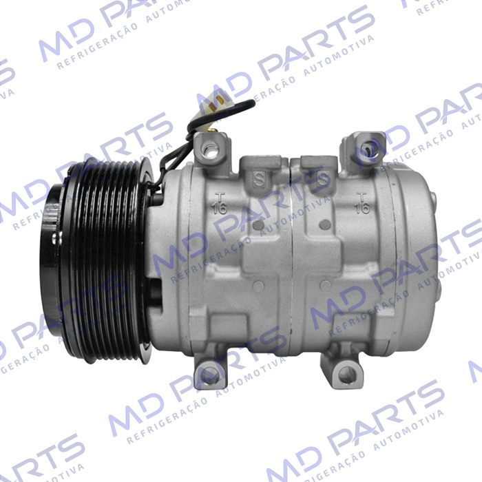 Compressor 10P15 Máquina Colheitadeira John Deere CB2500H - 12 Volts Polia 8pk 123mm OEM: DQ49620