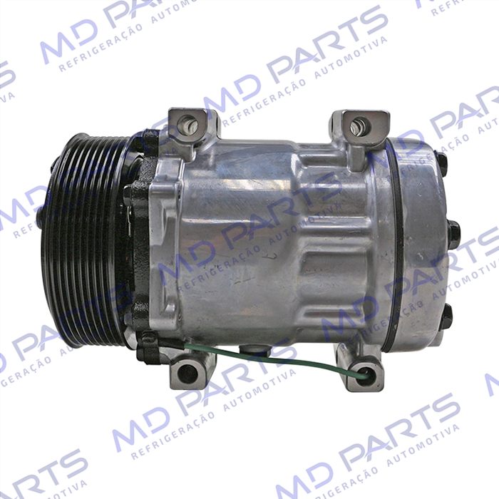 Compressor Modelo AA7H15AA Parafuso Passante Descarga/Sucção Traseira Engate - 24 Volts Polia 8pk 119mm