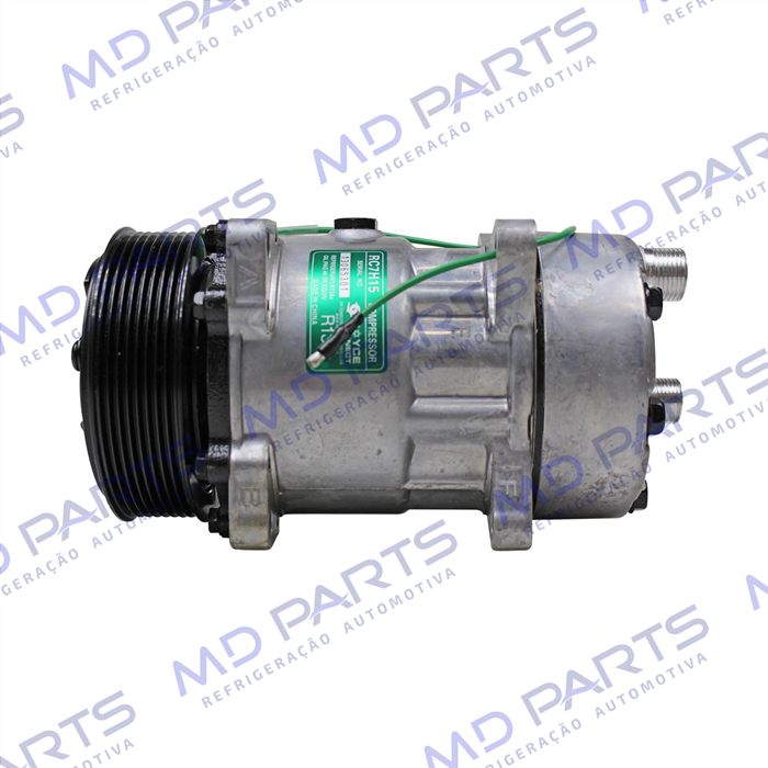 Compressor Modelo AA7H15AA 8 Orelhas Descarga/Sucção Traseira O´ring - 24 Volts Polia 8pk 119mm R134a