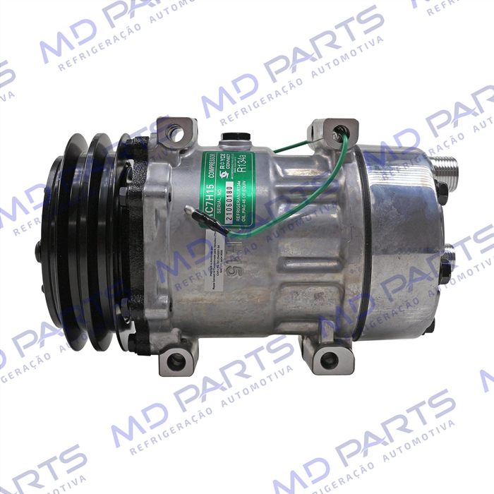 Compressor Modelo AA7H15AA Parafuso Passante Descarga e Sucção Traseira O´ring - 24 Volts Polia 2A 132mm