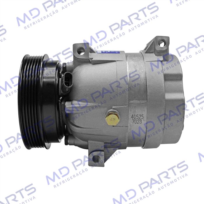 Compressor V5 Renault Scenic/ Megane 2001 Até 2006 1.6 16v. equipado somente c/compr. Korea 7700103536 importado China - 12 Volts Polia 6pk 125mm