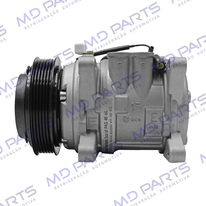 Compressor 10PA15 Modelo 6P148 8 Orelhas Volkswagen Santana - 12 Volts Polia 6pk 125mm