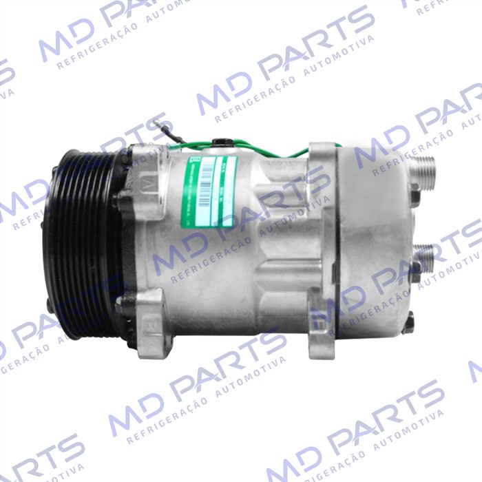 Compressor SANDEN 4765 AA7H15AA 8 Orelhas Descarga e Sucção Traseira O´ring - 24 Volts Polia 8pk 120 mm