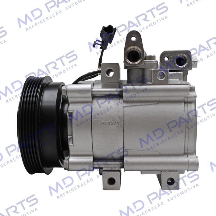 Compressor Modelo Halla Hyundai Santa Fé 2.4 8 Válvulas 2001 Até 2009 - 12 Volts Polia 5pk 123mm