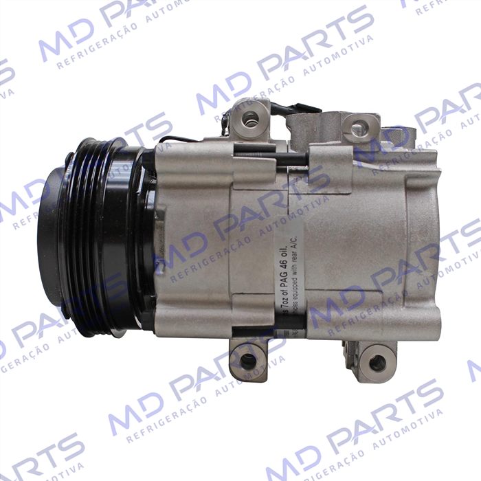 Compressor Modelo Halla HS18 Kia Sorento EX / LX V6 3.5L Mês 06 de 2002 a Mês 08 de 2006 - 12 Volts Polia 4pk 117mm