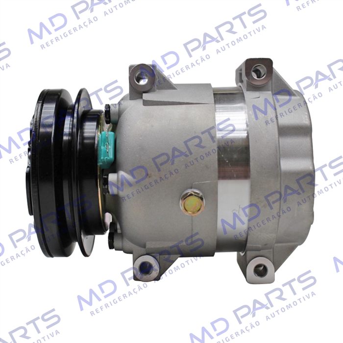Compressor Harrison Máquina Escavadeira Chinesa XCMG/ Escavadeira Zoomlion ZE150E/ Escavadeira Hyundai - 24 Volts Polia Canal 1A 130mm OEM: 11Q690040