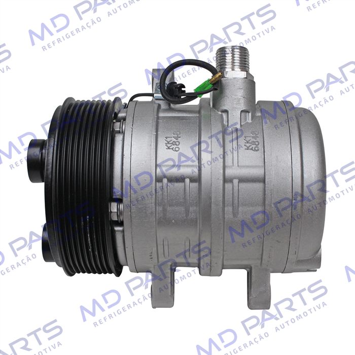 Compressor Seltec TM08HD Máquina Caterpillar 226B/ BobCat 430 - 12 Volts Polia 8pk 123mm OEM: 218-6833/ 6681716
