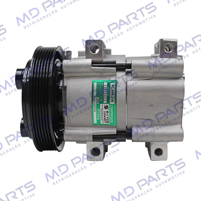 Compressor Fic Ford FS10 / FX15 Ranger / Fiesta / Ka / Escort / Mondeo R134a - 12 Volts Polia 6pk 144mm