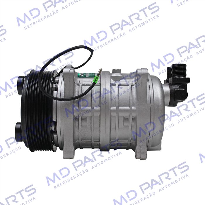 Compressor Modelo TM16HS 163cm³ Saída Para Cima 8 Orelhas R134a - 12 Volts Polia 8pk 119mm