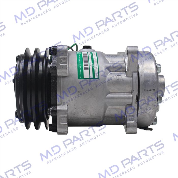Compressor SANDEN Original AA7H15AA 4862 Modelo Flex 8 Orelhas Saida Traseira O´ring Horizontal Flex 200cc - 24 Volts Polia 2A 125mm