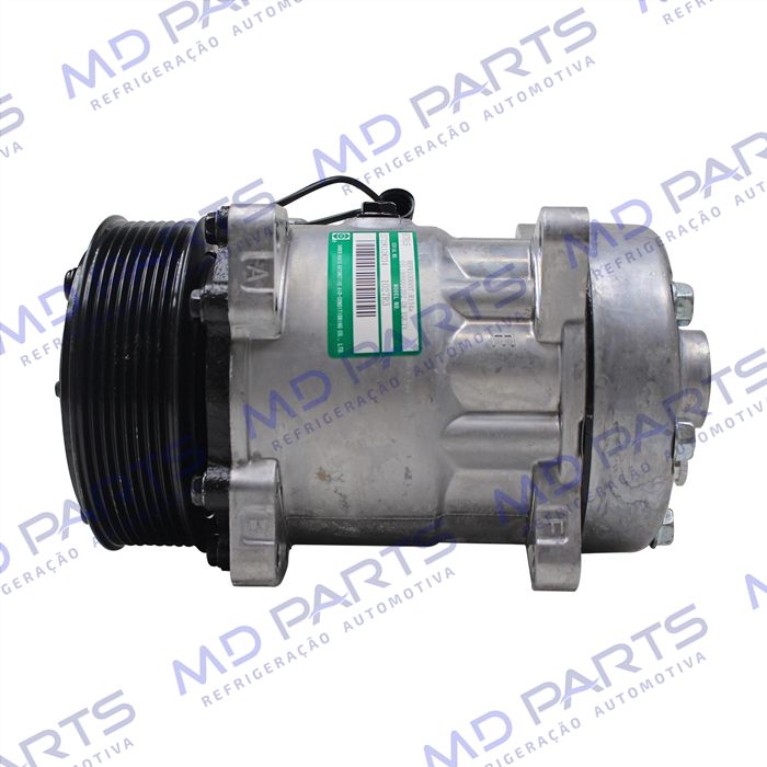 Compressor SANDEN Original AA7H15AA 4864 Modelo Flex 8 Orelhas Saida Traseira O´ring Horizontal Flex - 12 Volts Polia 8pk 122mm 200cc