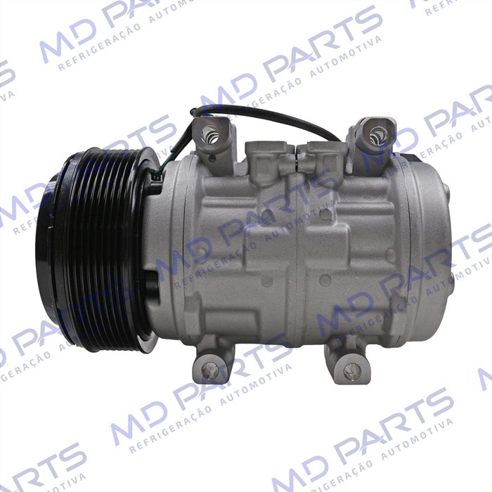 Compressor Modelo 10P15 Caminhão Mercedes Benz Accelo A815/ L98/ Volkswagen Constellation/ Titan 18310 R134a - 24 Volts Polia 8pk 120mm OEM: A9042300811/ 2R2820803C