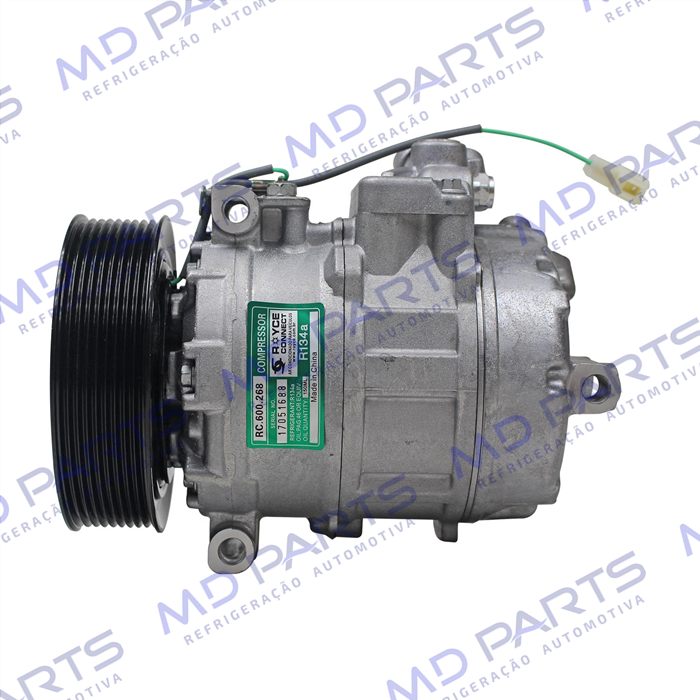 Compressor Modelo Denso 7SBU16C Caminhão Mercedes Benz Axor - 24 Volts Polia 9pk 135mm OEM: 4572300111/ A0002343711
