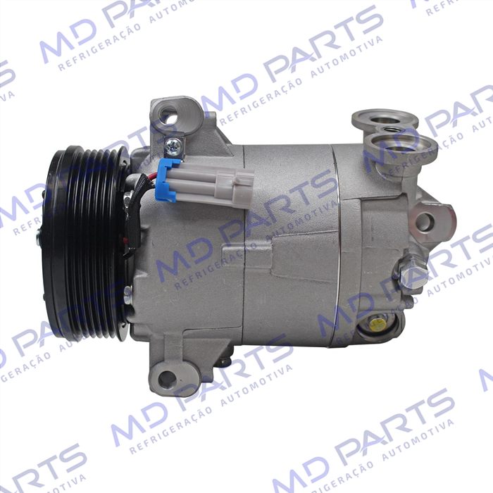Compressor CVC 125cc Chevrolet S10 2000 Até 2011/ Blazer/ Troller 2.4/ 2.8 Gasolina / 2.8 Diesel 2000> - 12 Volts Polia 6pk 109mm OEM: 93381793/ 94763439/ 93298740